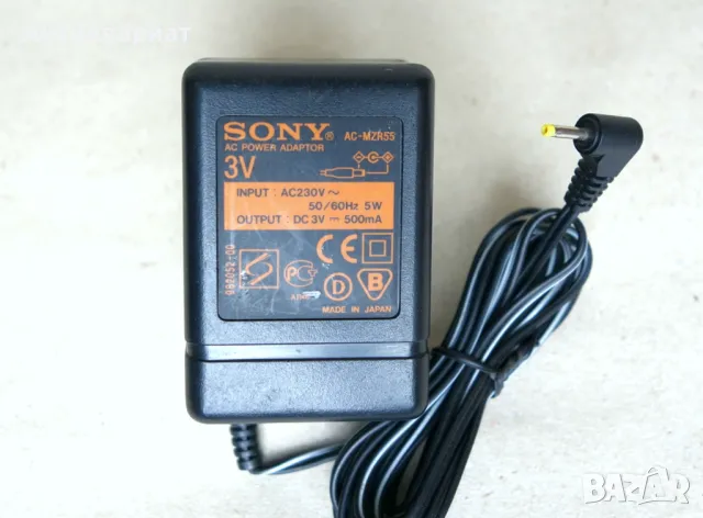 Оригинален адаптер захранване Sony AC-MZR55 (3V / 500mA), снимка 2 - Други - 49048731