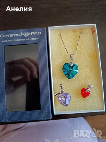 Висулки и обеци Swarowski, снимка 2 - Колиета, медальони, синджири - 53703392