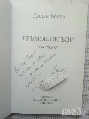 Гръмоблясъци - Дилян Бенев , снимка 2 - Художествена литература - 17017426