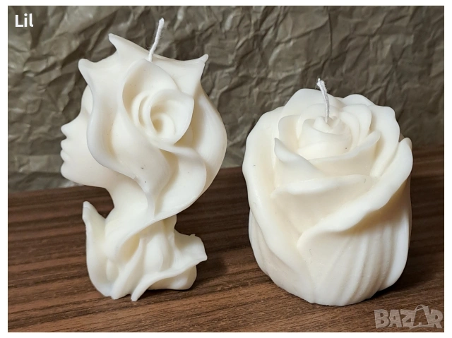 Ръчно изляти ароматни свещи, снимка 6 - Декорация за дома - 54296303