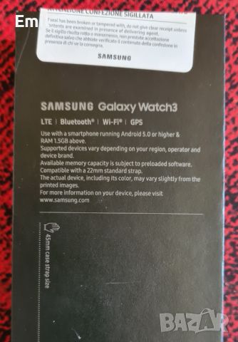 Samsung Galaxy Watch 3 45мм/LTE/8GB, снимка 8 - Смарт часовници - 46679687