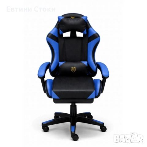 Ергономичен геймърски стол с масаж и поставка, снимка 7 - Столове - 53478821