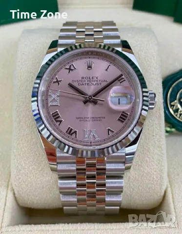 Rolex Datejust 36mm Steel Silver Dial Star-Shaped Diamond Automatic Дамски Различни Варианти, снимка 15 - Дамски - 48183099