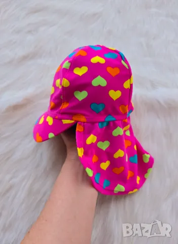 Плажна шапка със UV защита  1-3 години, снимка 2 - Шапки, шалове и ръкавици - 50276357