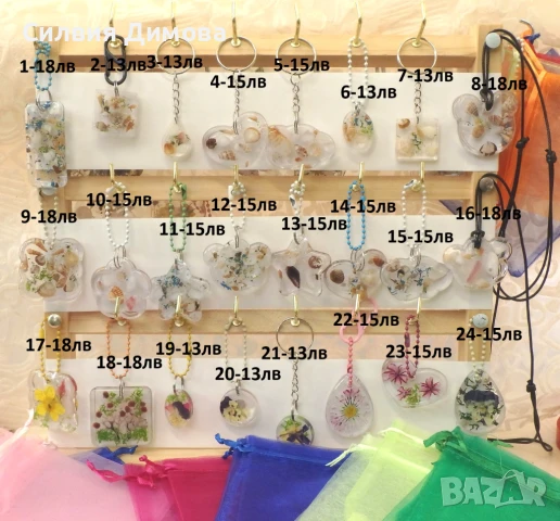 Ръчно изработени колиета, ключодържатели, висулки за подарък