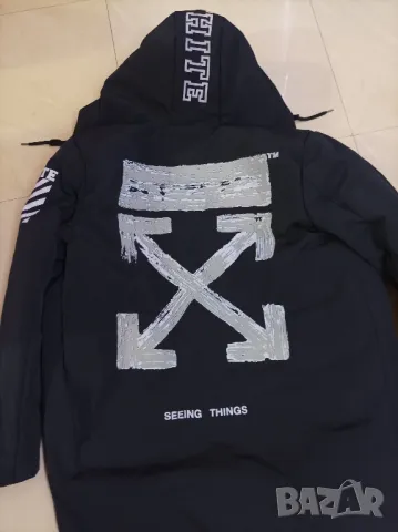 OFF - WHITE зимно дълго яке XL -2Xl original  , снимка 5 - Якета - 47871297