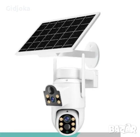Двойна соларна WiFi smart камера, FULL HD 12МР - iCSee, снимка 2 - IP камери - 50303493