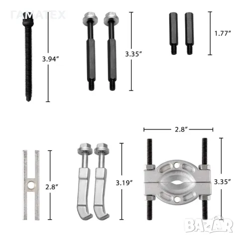 Мини сепаратор за лагери – комплект 9 ч., 50461, снимка 3 - Други инструменти - 49840422