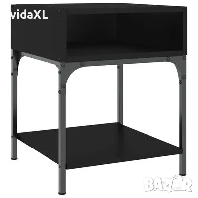 vidaXL Нощни масички, 2 бр, черни, 40x41x50 см, инженерно дърво(SKU:825874), снимка 5 - Други - 49397584