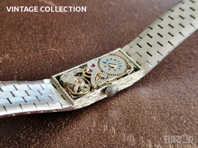 ACCURIST Швейцарски Механичен Часовник Vintage SWISS MADE 17J + Оригинална Кутия, снимка 3 - Дамски - 53757905