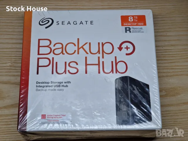 8TB 8000GB Seagate BackUp Plus Hub Външен хард диск USB 3.0 УСБ STEL8000200, снимка 1 - Външни хард дискове - 47783032