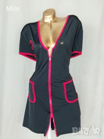 Cottelli Collection 4XL  Черна рокля / медицинска сестра/ с цип по цялата дължина , снимка 2 - Рокли - 45565619