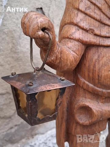 Красива Стара Дървена Фигура , снимка 6 - Други ценни предмети - 52865336