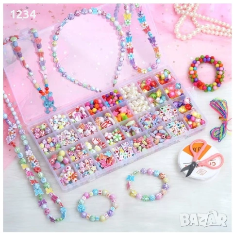Комплект за изработка на бижута, Орнаменти, За момичета, Многоцветен, снимка 3 - Други - 53950723