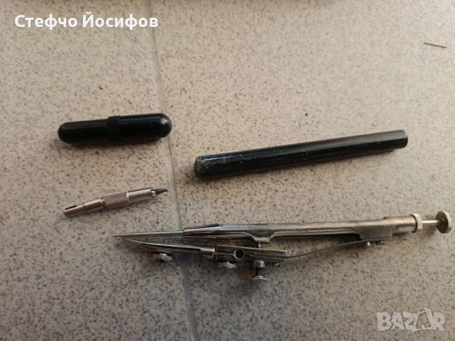 Стар чертожен пергел , снимка 2 - Антикварни и старинни предмети - 51830377