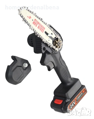 Ръчен електрически верижен трион 15 см с две батерии – Компактна мощност за лесно рязане, снимка 4 - Градинска техника - 54108353
