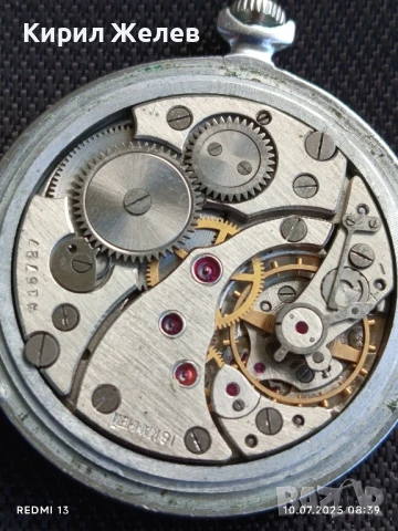 Стар джобен часовник МЪЛНИЯ СССР рядък за КОЛЕКЦИЯ ДЕКОРАЦИЯ 50650, снимка 7 - Антикварни и старинни предмети - 50969863