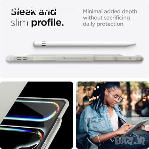 Нов калъф кейс Spigen AirSkin Pro за iPad Pro 11" (2024) Прозрачен Гръб, снимка 6 - Аксесоари за Apple - 46607133