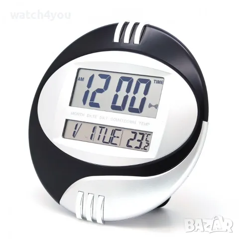КАЧЕСТВЕН ДИГИТАЛЕН СТЕНЕН/НАСТОЛЕН ЧАСОВНИК С ТЕМПЕРАТУРА, ЕЛЕКТРОННИ СТЕННИ ЧАСОВНИЦИ ГОЛЕМИ ЦИФРИ, снимка 4 - Стенни часовници - 44631388