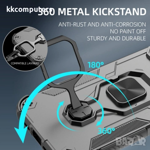 Калъф за Realme 16 Pro 5G с Въртящ се Пръстен - PC+TPU, 360° стойка, Магнитен, 5 цвята, снимка 7 - Калъфи, кейсове - 54155818