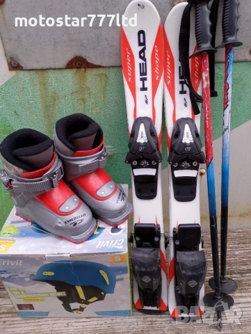 Ски комплект детски- ски, автомати, щеки, обувки, каска., снимка 4 - Зимни спортове - 53010221