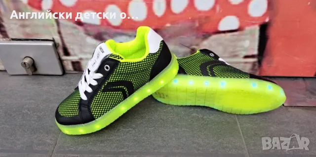 Английски светещи полукецове Geox, снимка 2 - Детски маратонки - 50026124