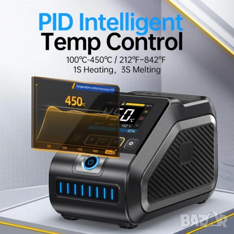 FNIRSI DWS-200 поялна станция 200W – бързо нагряване и прецизен контрол, снимка 5 - Друга електроника - 53903459