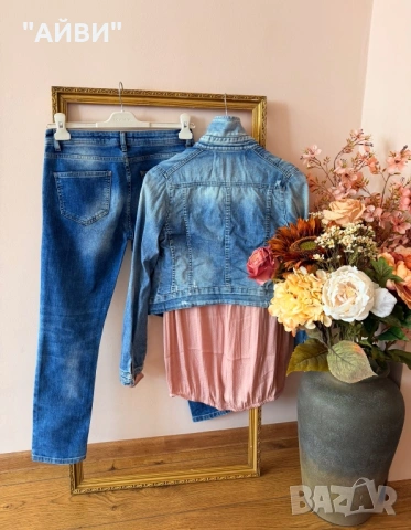 ZARA Дамски дънки, яке и риза, снимка 5 - Дънки - 54031167