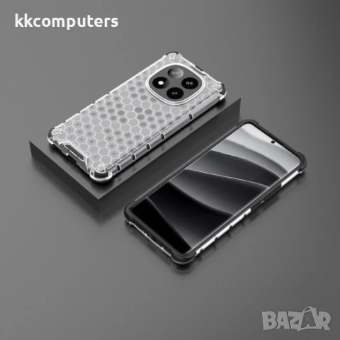 Xiaomi Redmi Note 14 Pro+ 5G Силиконов Калъф Honeycomb/ Shockproof TPU и Протектор, снимка 4 - Калъфи, кейсове - 50891066