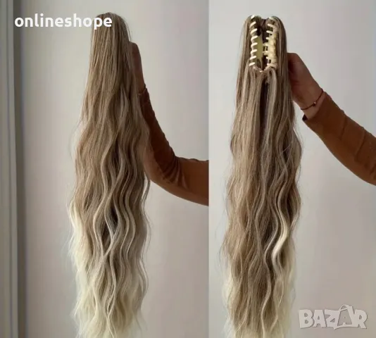 Удължение екстеншън за опашка от синтетична коса със захват шнола, снимка 3 - Аксесоари за коса - 49222629