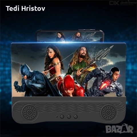 Увеличителен 12-инчов екран с двоен Bluetooth високоговорител, снимка 2 - Bluetooth тонколони - 52368600