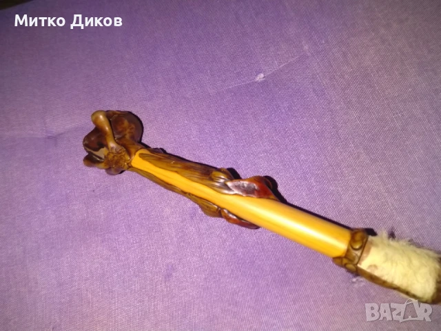 Дървена лула ръчна изработка 203мм като нова, снимка 8 - Лули - 51095196