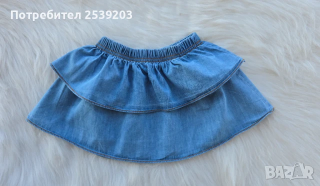 Бебешка дънкова пола 12-18 месеца , снимка 2 - Бебешки рокли - 50922493