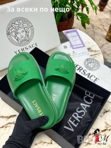 Дамски чехли Versace - Различни цветове Код D489, снимка 6 - Чехли - 46710921