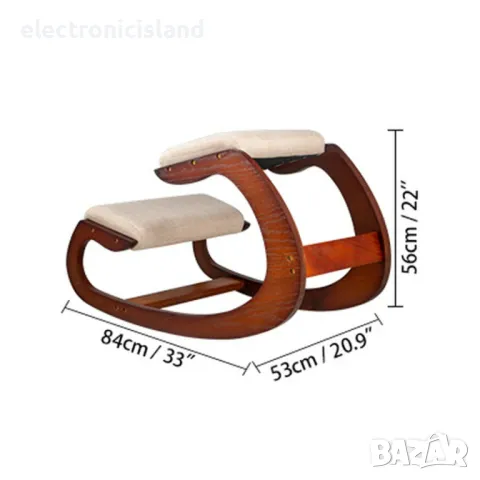 Стол за активно седене табуретка с подпора за колене, анти стрес, за правилна стойка, тегло до 150кг, снимка 3 - Столове - 49654151