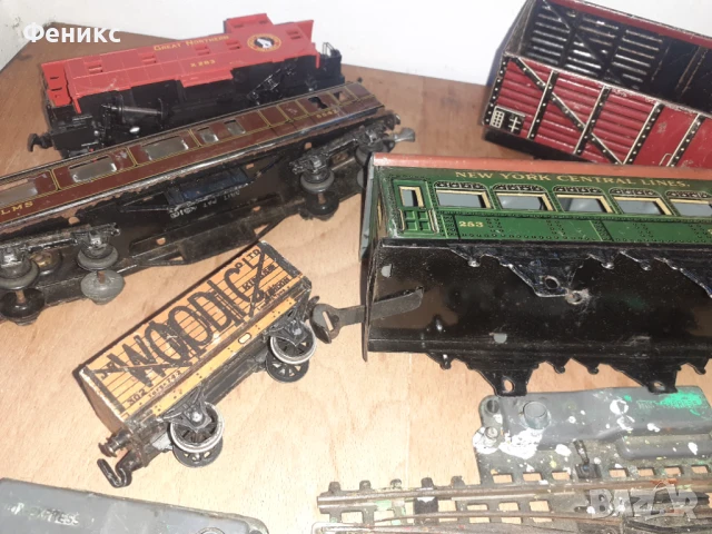 Лот части влакче вагони конструктор релси - стара игра, снимка 8 - Антикварни и старинни предмети - 51344091