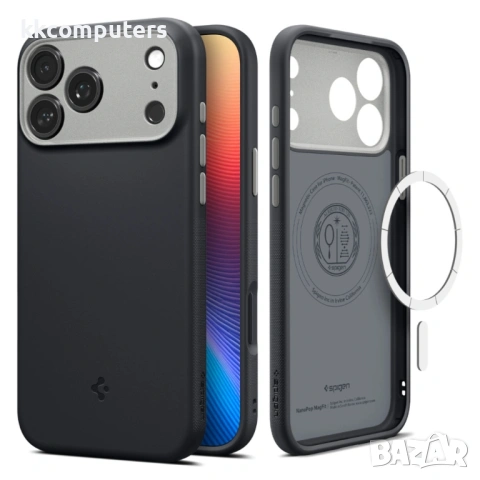 Оригинален кейс Spigen Nano Pop MagSafe, За iPhone 17 Pro Max (6.9), Черен