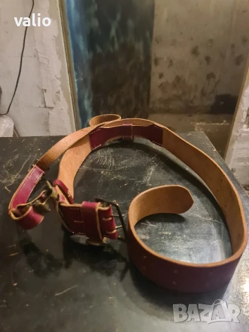 Офицерски кожен колан , снимка 2 - Антикварни и старинни предмети - 50501534