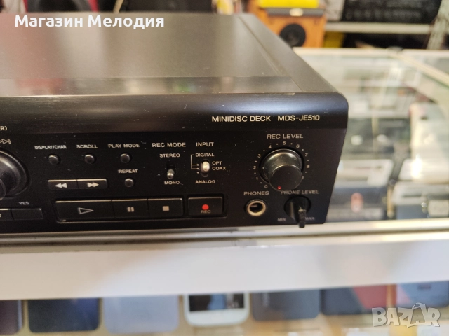 Мини диск / Minidisc deck SONY MDS-JE510 В отлично техническо и визуално състояние., снимка 7 - Декове - 51759137