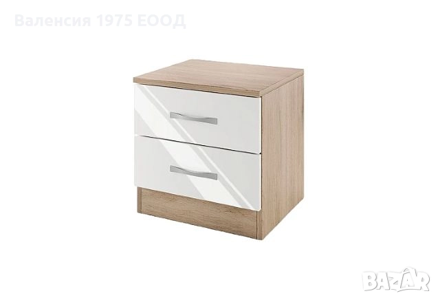Нощно шкафче Сити 3055 сонома, орех или комбинация бяло/ арвен, снимка 10 - Шкафове - 18790394