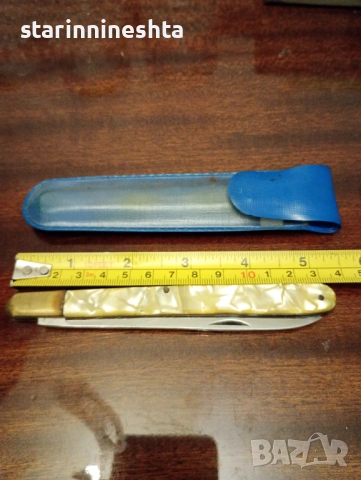 гравирано дегустационно старо джобно ножче нож джобна ножка, снимка 3 - Антикварни и старинни предмети - 53209443