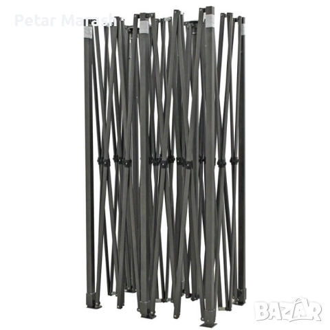 Луксозна градинска шатра KraftWorld 3×6 м – премиум бежово платнище, сгъваема конструкция, снимка 11 - Градински мебели, декорация  - 51465136