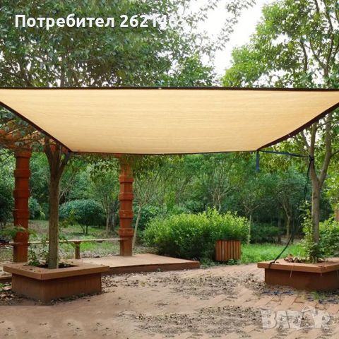 Тента, платно за плътна сянка 3x3 или 3x4 тип навес за градина и тераса, сенник, снимка 11 - Градински мебели, декорация  - 45812513