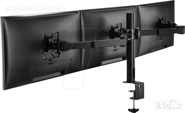 LOGILINK BP0107 Стойка за троен монитор, 17-27, снимка 2 - Стойки, 3D очила, аксесоари - 46975867