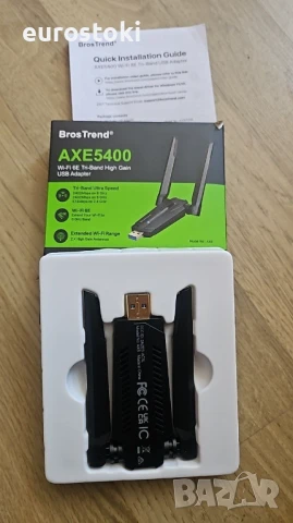 BrosTrend AXE5400 WiFi 6E USB WiFi безжичен интернет адаптер, снимка 7 - Мрежови адаптери - 51230897