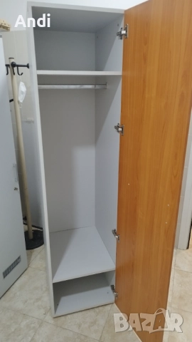 Гардероб за съблекалня еднокрил  50/61/197см, гардероб за дрехи, снимка 2 - Гардероби - 52497915