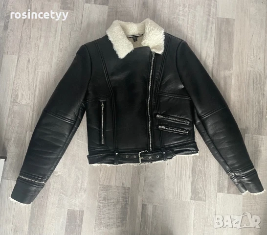 зимно кожено яке, снимка 4 - Якета - 51081111