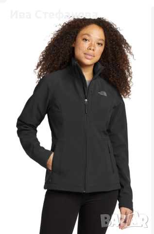 The North Face Women's TNF Black Chest Logo Ridgewall Soft Shell Jacket черно оригинално марково яке, снимка 3 - Якета - 51732265