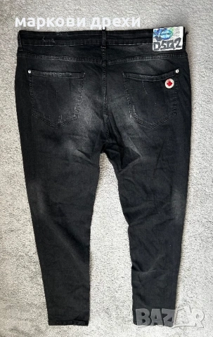 Dsquared2 Black Denim Medium Straight , снимка 2 - Дънки - 53703402