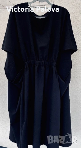 Уникална авангардна находка на Souvenir Italy - Нестандартен силует в Deep Navy, снимка 13 - Рокли - 53953605